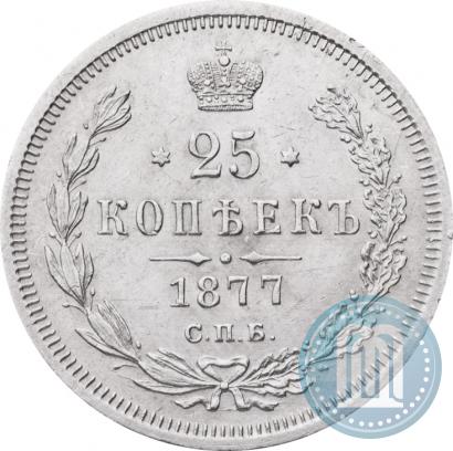 Фото 25 копеек 1877 года СПБ-НІ 
