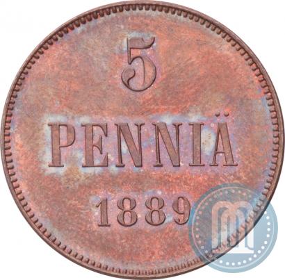 Picture 5 pennia 1889 year  