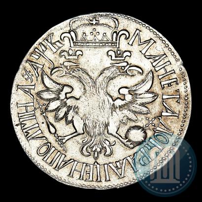 Picture Poltina 1702 year  "Without ribbons near the wreath"