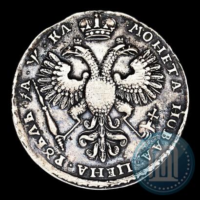 Фото 1 рубль 1721 года K "Портрет в наплечниках"