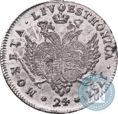 Picture 24 kopecks 1757 year  "For Livonia"