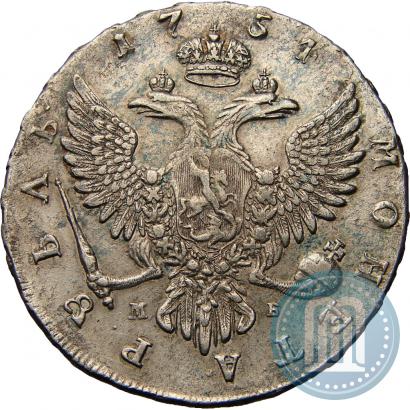 Фото 1 рубль 1754 года ММД-МБ 