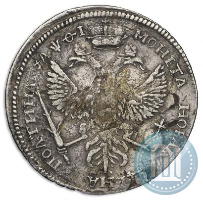 Фото Полтина 1719 года L "Портрет в латах"