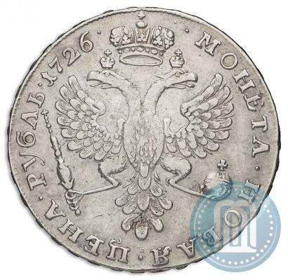 Picture 1 rouble 1726 year  "Moscow type, portrait turned to the left"