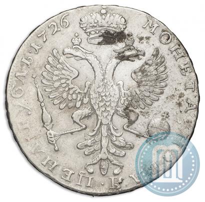 Picture 1 rouble 1726 year  "Moscow type, portrait turned to the left"