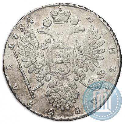 Фото 1 рубль 1734 года  "Тип 1734 года"