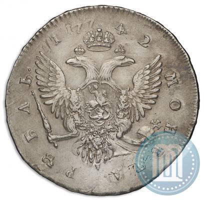 Фото 1 рубль 1742 года СПБ 