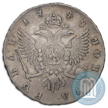 Фото 1 рубль 1748 года СПБ 