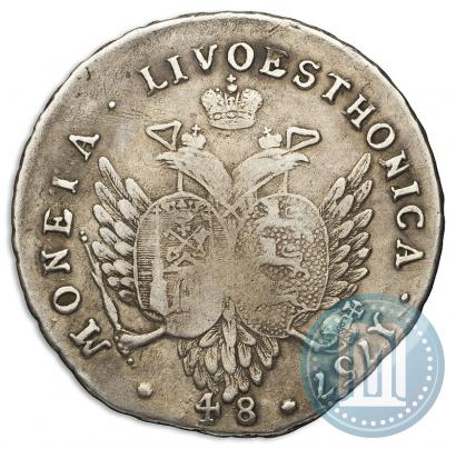 Picture 48 kopecks 1757 year  "For Livonia"