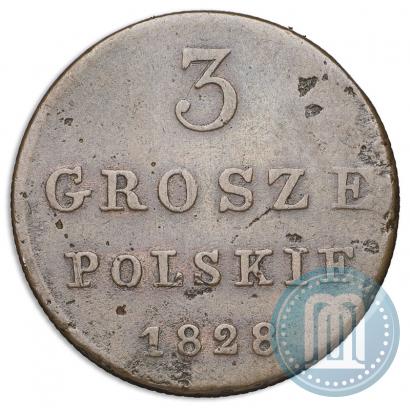 Фото 3 гроша 1828 года FH 