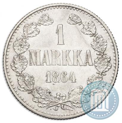 Picture 1 markka 1864 year S 