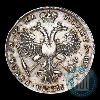 Фото 1 рубль 1721 года K "Портрет в наплечниках"