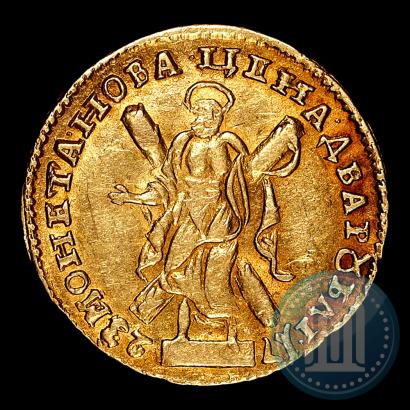 Picture 2 roubles 1723 year  "Portrait in armour"