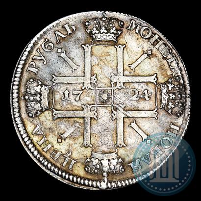 Фото 1 рубль 1724 года СПБ "Солнечный, в латах"
