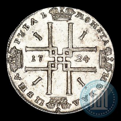 Фото 1 рубль 1724 года  "Портрет в античных доспехах"