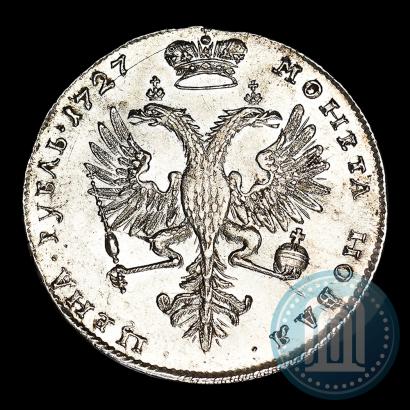 Фото 1 рубль 1727 года  "Московский тип, портрет вправо"
