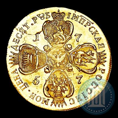 Picture 10 roubles 1757 year СПБ "Portrait by B. Scott"