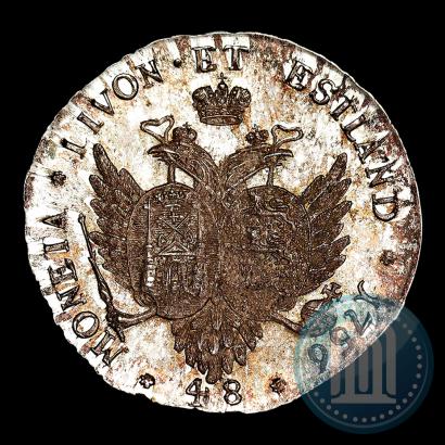 Фото 48 копеек 1756 года  "Ливонез"