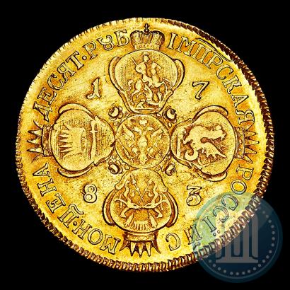 Picture 10 roubles 1783 year СПБ 