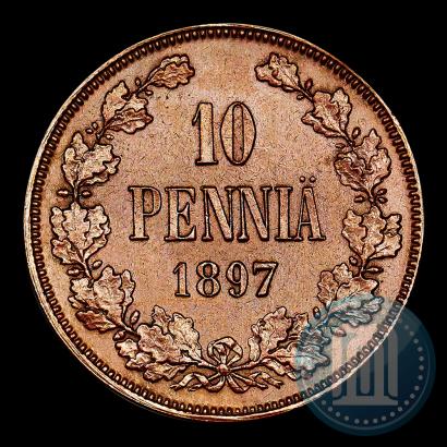 Picture 10 pennia 1897 year  