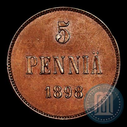 Фото 5 пенни 1898 года  