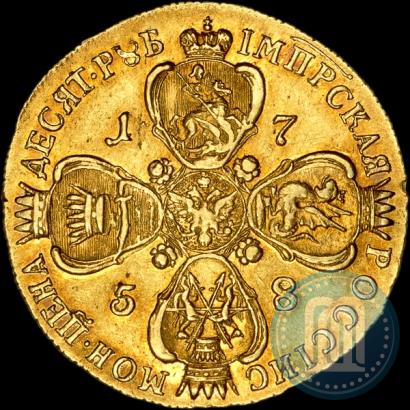 Picture 10 roubles 1758 year СПБ 