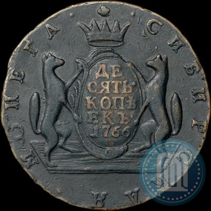 Picture 10 kopecks 1766 year  