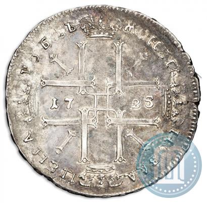 Фото 1 рубль 1725 года OK "Портрет в античных доспехах"
