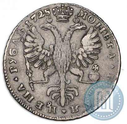 Picture 1 rouble 1725 year СПБ "Petersburg type, portrait turned to the left"
