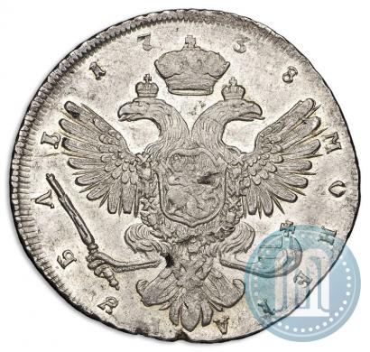 Picture 1 rouble 1738 year СПБ "Petersburg type"