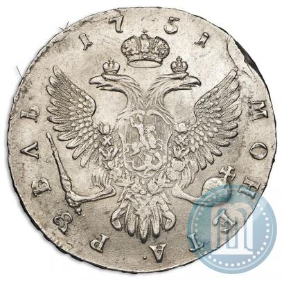 Фото 1 рубль 1751 года ММД 