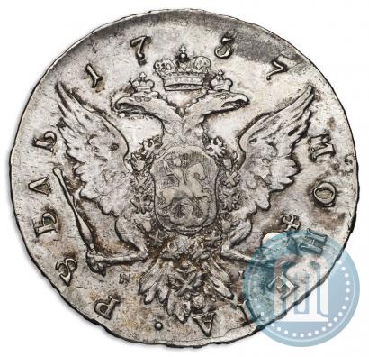 Picture 1 rouble 1757 year СПБ-ЯI "Portrait by T. Ivanov"