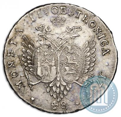 Picture 48 kopecks 1757 year  "For Livonia"