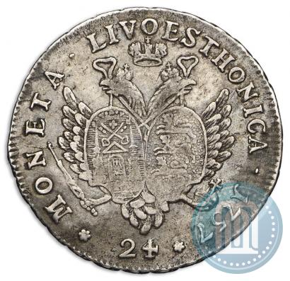 Фото 24 копейки 1757 года  "Ливонез"