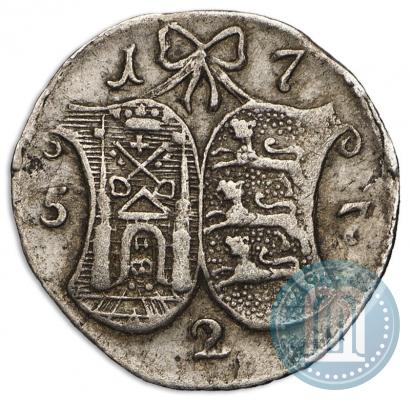 Фото 2 копейки 1757 года  "Ливонез"