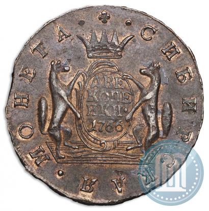 Фото 2 копейки 1766 года  