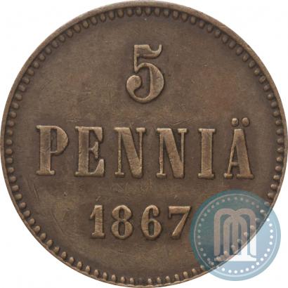 Фото 5 пенни 1867 года  