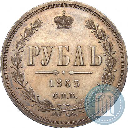 Picture 1 rouble 1863 year СПБ-АБ 