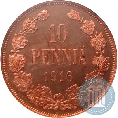 Фото 10 пенни 1916 года  