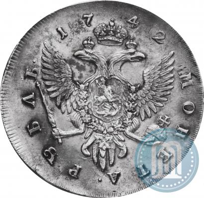 Фото 1 рубль 1742 года СПБ 