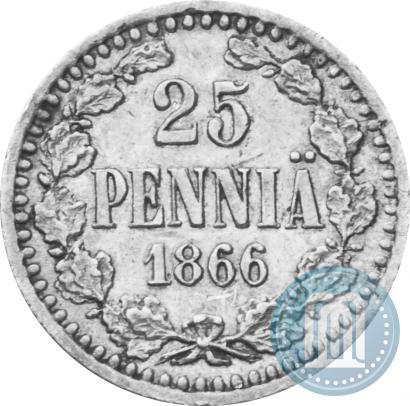 Picture 25 pennia 1866 year S 