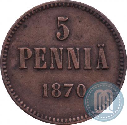 Фото 5 пенни 1870 года  