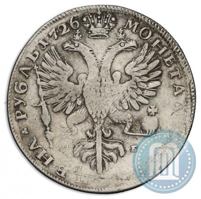 Picture 1 rouble 1726 year СПБ "Petersburg type, portrait turned to the left"