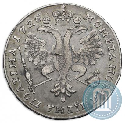 Picture Poltina 1726 year  "Moscow type, portrait turned to the right"