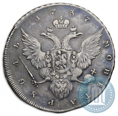 Picture 1 rouble 1737 year  "Portrait by Gedlinger"