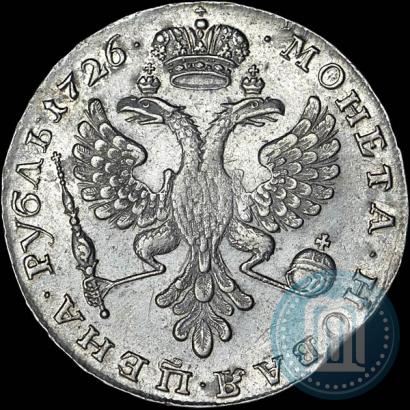 Picture 1 rouble 1726 year  "Moscow type, portrait turned to the left"