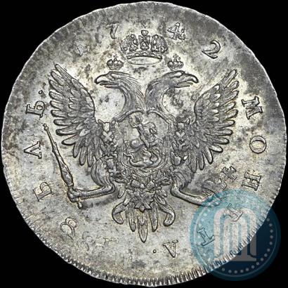 Фото 1 рубль 1742 года СПБ 