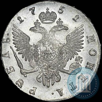 Picture 1 rouble 1751 year СПБ 