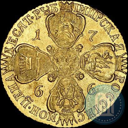 Picture 10 roubles 1766 year СПБ 