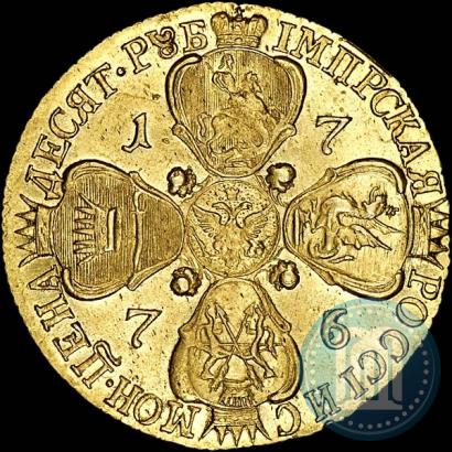 Picture 10 roubles 1776 year СПБ 